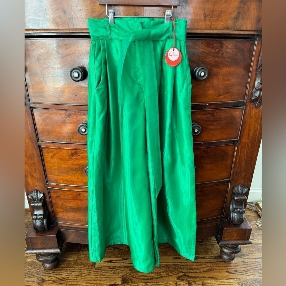 Eva Franco Belted Wide-Leg Pants Size 2 - Picture 4 of 6